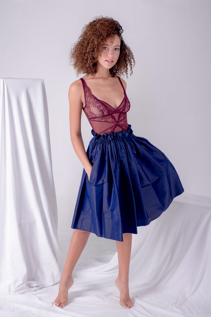 Seta Skirt Midnight Blu